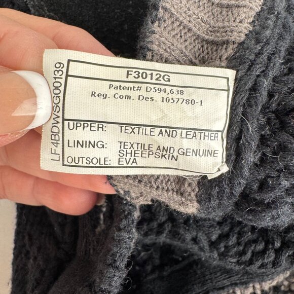 Ugg Black Sweater Boots Calf Women's 9 GUC Casual Warm Winter Comfortable - Picture 10 of 15